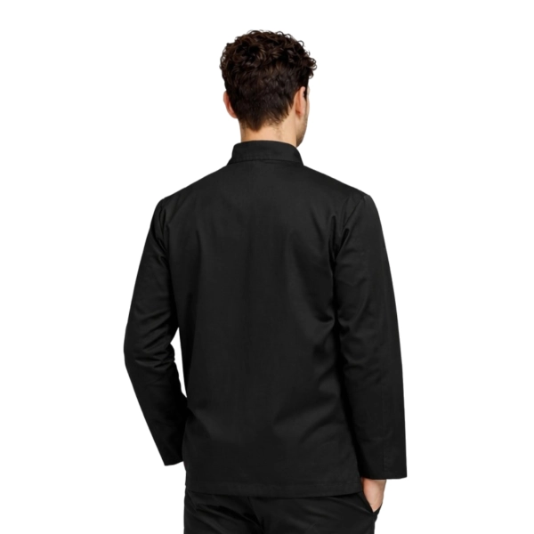 Bluza kucharska czarna długi rękaw napy roz.3XL